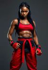 Fierce Female Boxer Poses with Grit and Grace