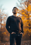 Soulful Contemplation in Autumn Hues