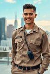 Charming Watchman in Cool Khaki