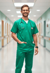 Professional Male Nurse in Modern Medical Facility