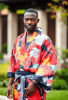 Bold and Beautiful: Man in Vibrant Kimono