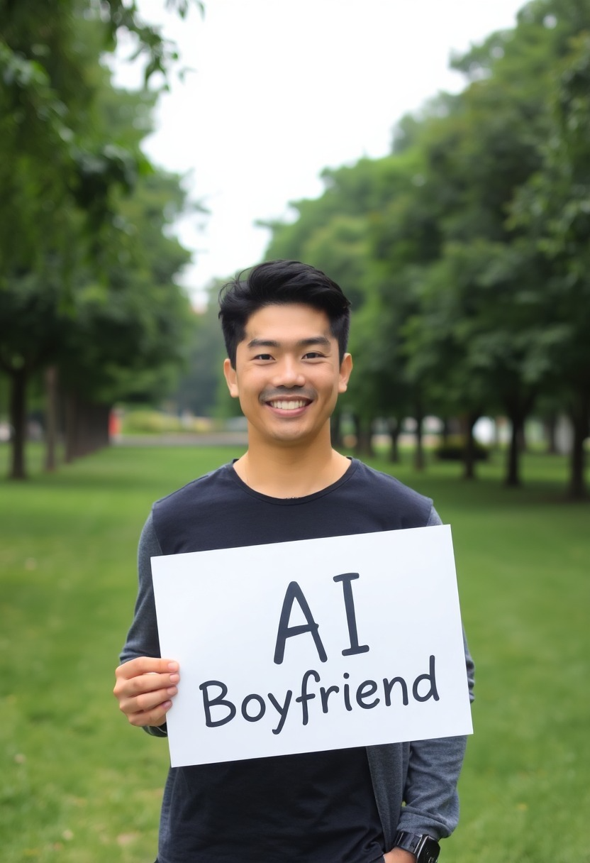Charming AI Companion at the Park