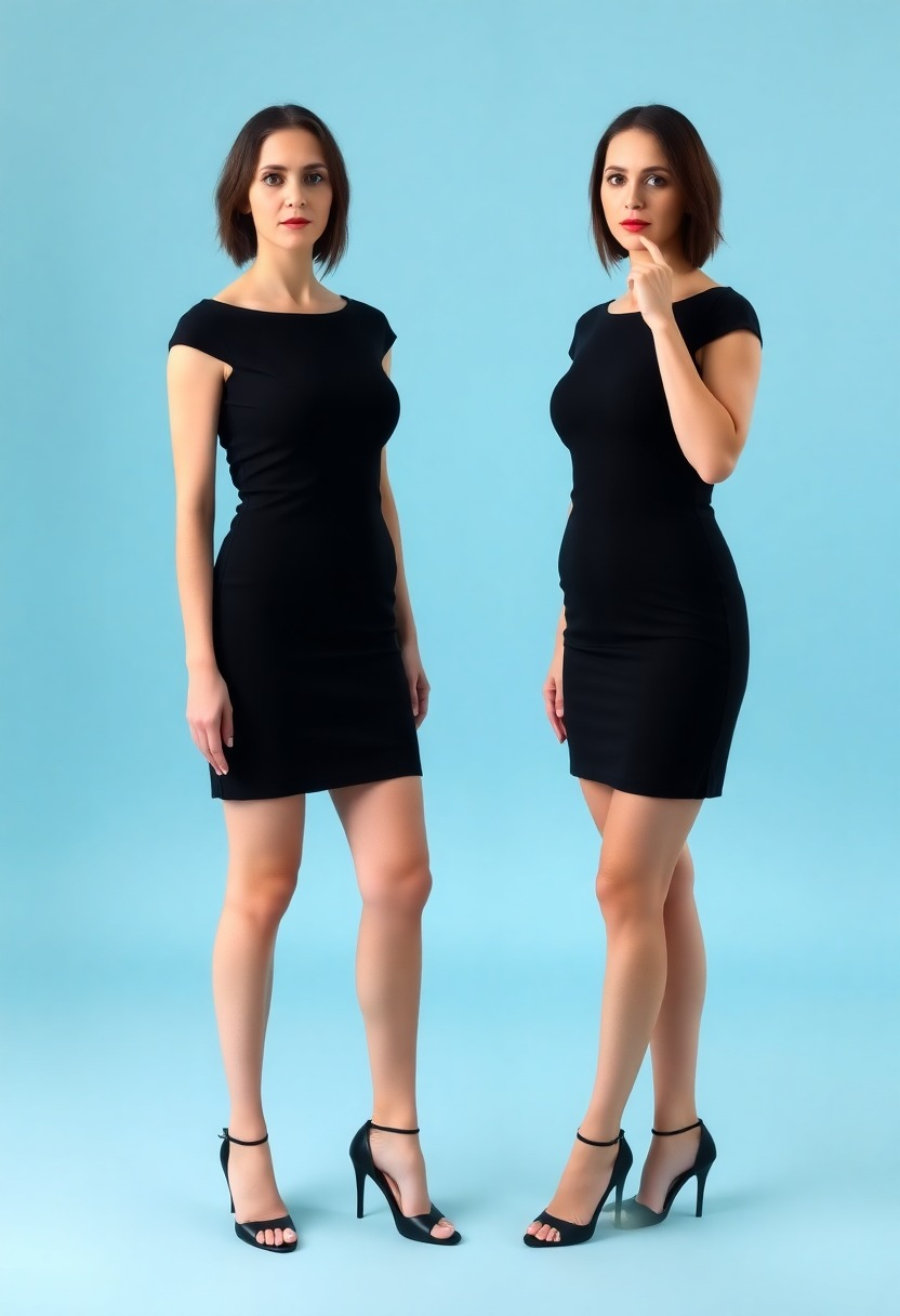 Elegant Reflections: Identical Twins in Harmony