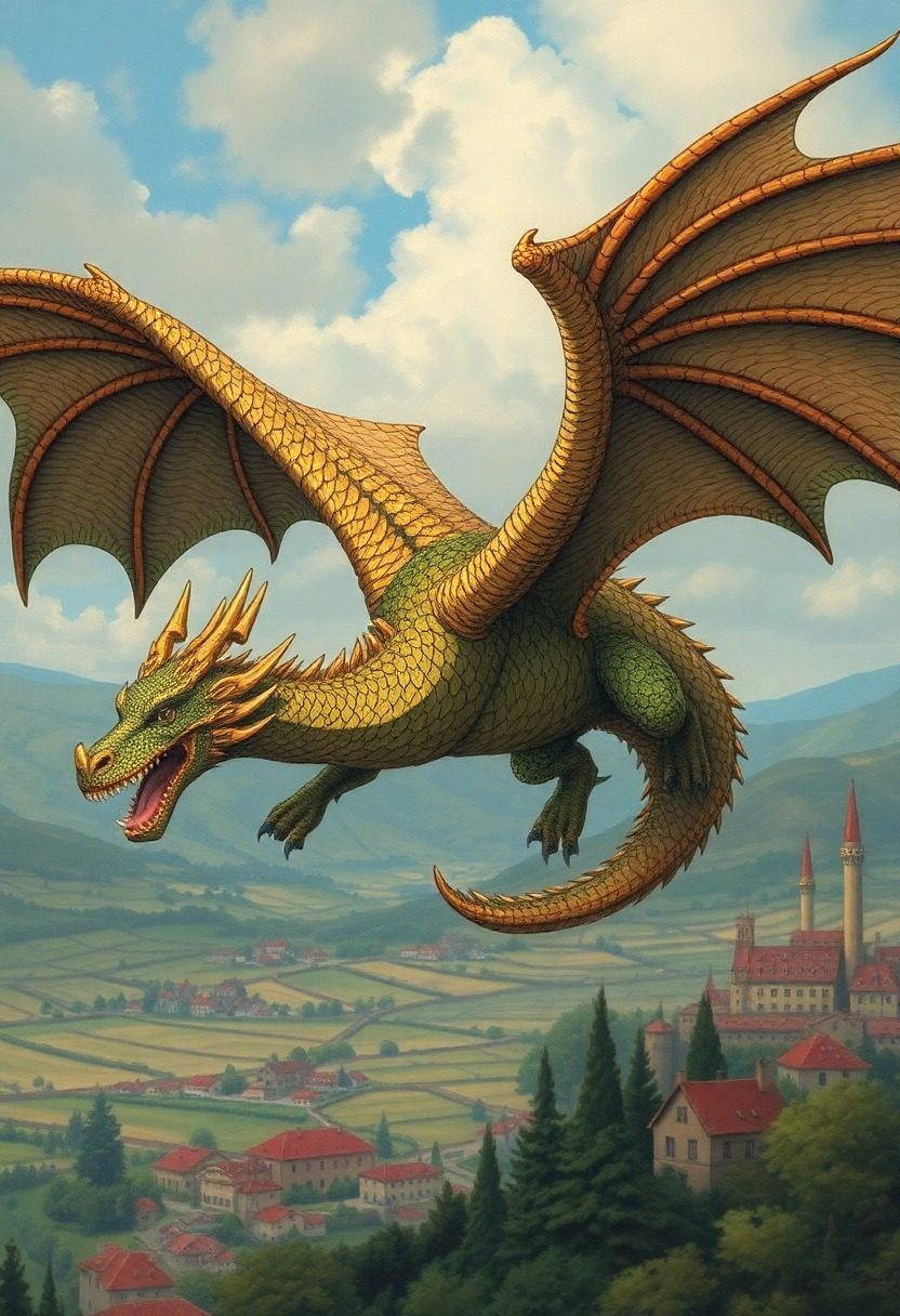 Renaissance Reverie: The Majestic Dragon