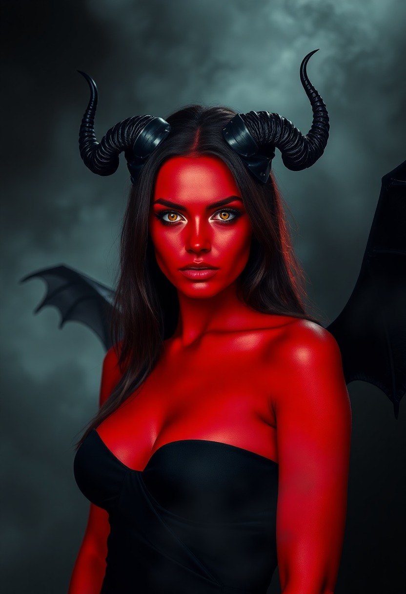 Enigmatic Beauty: The Crimson Temptress
