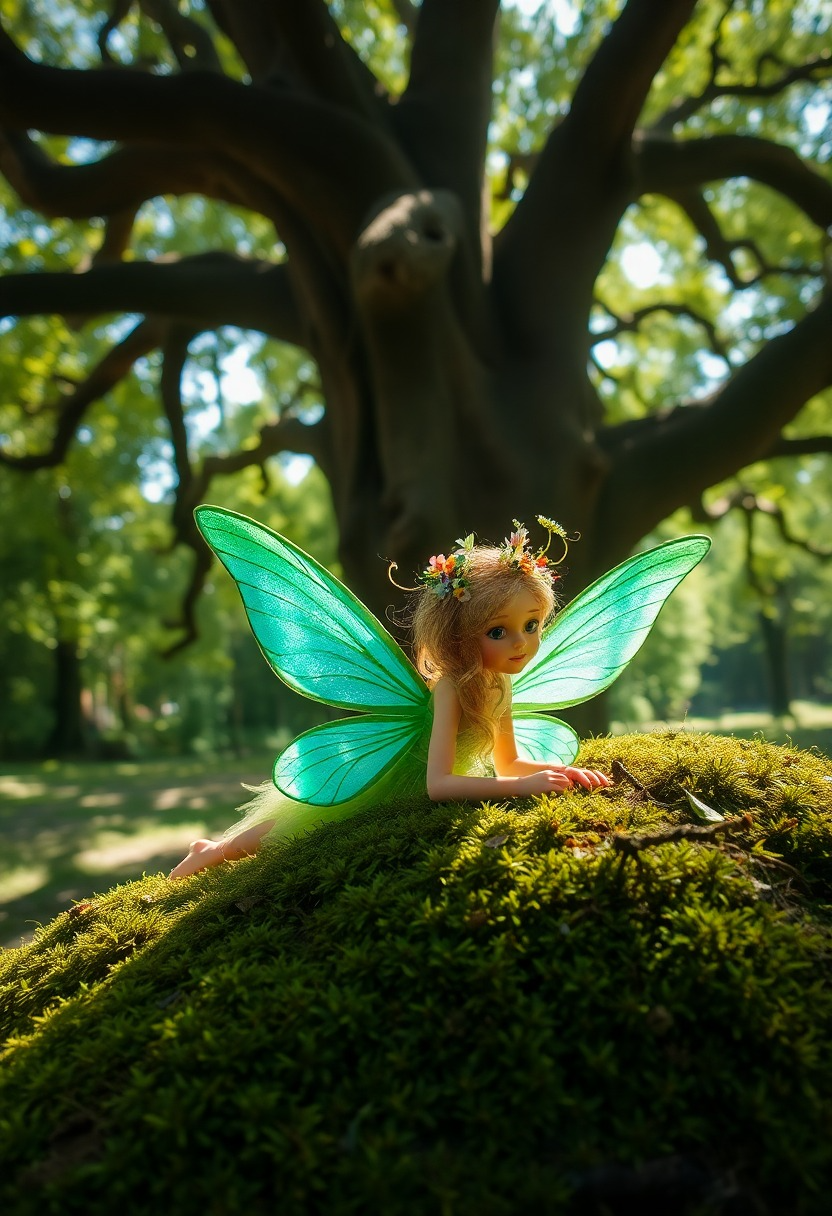 The Enchanted Glen Dweller: A Woodland Fairy's Repose