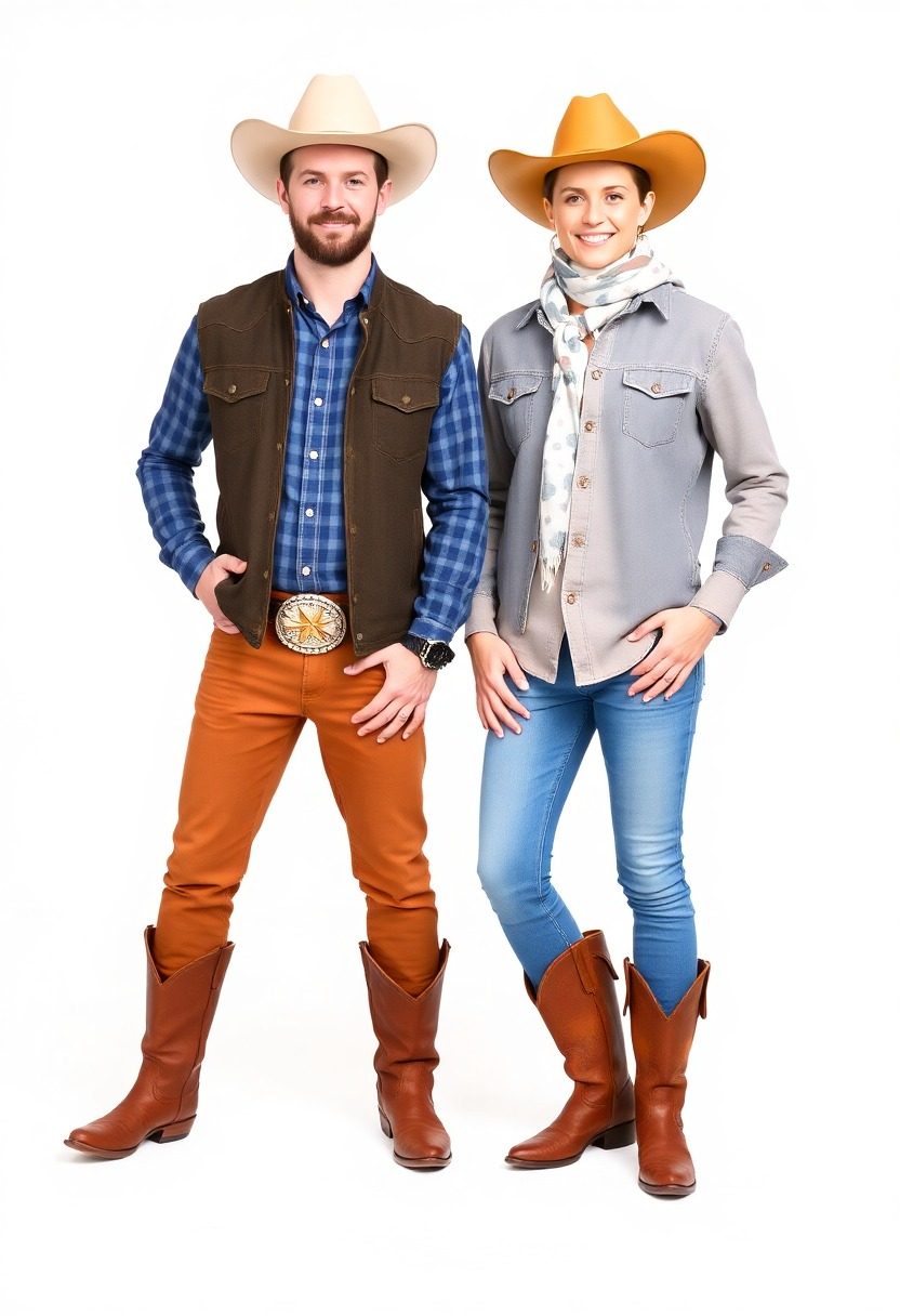 Charming Rodeo Duo Stands Tall