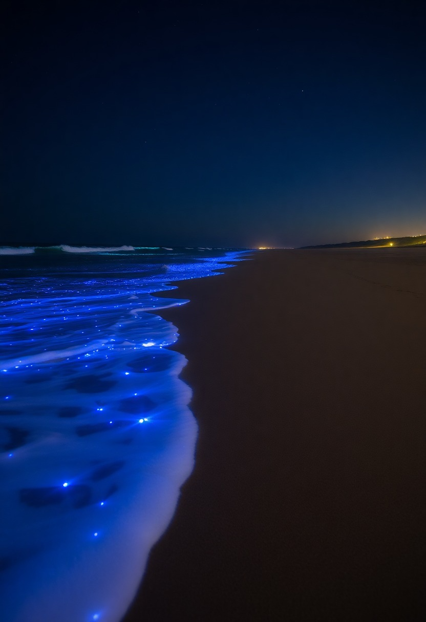 The Enchanting Glow of Bioluminescent Plankton