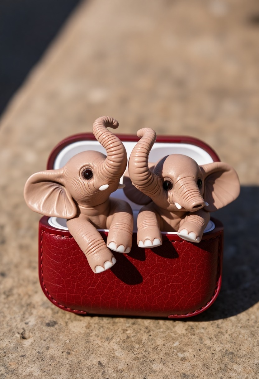 Majestic Elephant AirPods: Grace in Wireless Design