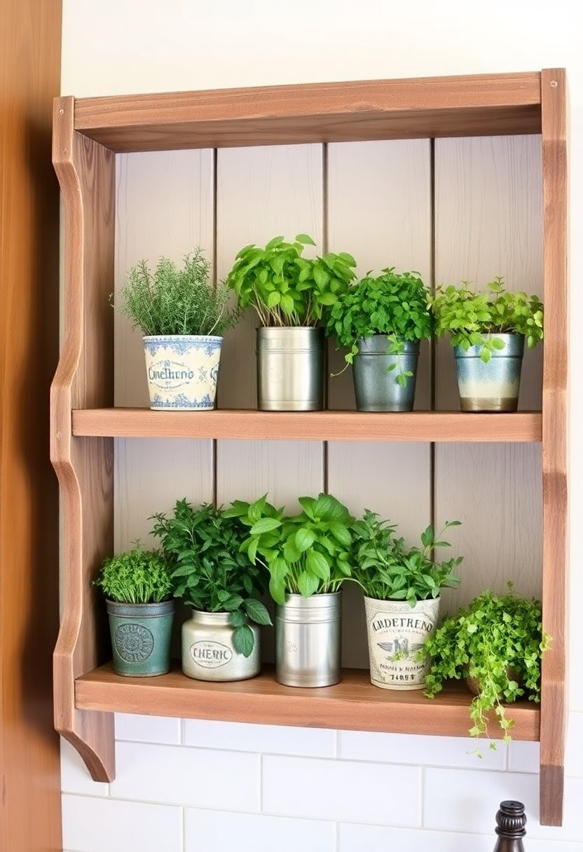 Vintage Herb Garden Shelf