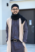 Striking Muslim Man in Casual Wear