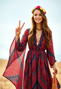 Embracing the Sun: A Classic Bohemian Spirit