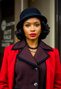 Elegant Lady in a Cloche Hat