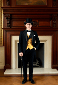 Dapper Gentleman in a Tailcoat: A Victorian Essence