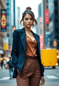Urban Elegance: Full Body Character Portrait