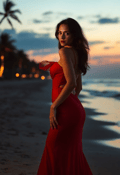 Romantic Evening Walk by the Shore