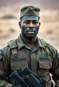 Resilient Officer: A Male Leader in Camouflage