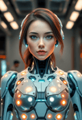 A Glimpse into Tomorrow: Female Robot in a Lab Setting