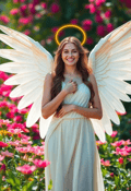 Heavenly Muse Amidst Blossoms