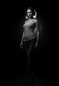 Bold Silhouette: Woman Against Light