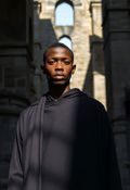 The Soul's Solitude: Young Monk in Reflection