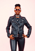 Chic and Edgy: Female Biker with a Punk Twist