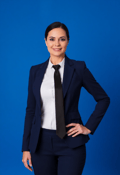 Elegant Executive: A Full Body Portrait of a Powerful Businesswoman