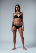 Art on Skin: Female Tattoo Model Radiates