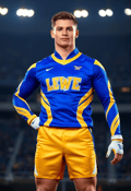 Confident Cheer Captain Strikes a Pose