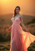 Refined Opulence: Full Body Portrait at Sunset
