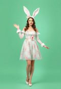 Elegant Bunny with a Springtime Flair