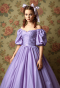 Victorian Lady in Lavender: Grace and Daintiness