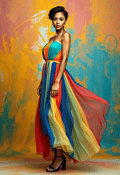 Radiant Elegance in a Splash of Colors