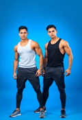 Athletic Twin Brothers in Matching Sportswear