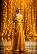 Golden Night: Celebrated Actress in Awe