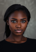 The Graceful Smirk: Magazine Headshot of Timeless Beauty