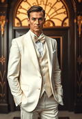 Ivory Brilliance: The Timeless 1920s Debonair