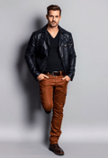 Rugged Charm: The Leather Ensemble