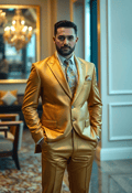Majestic in Gold: Man's Refined Look