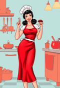 Charming Chef in Cherry Reds