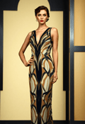 Art Deco Muse in an Intricate Dress