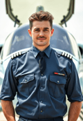 Suave Male Pilot: A Vision of Leadership