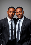 Business Twin Brothers in Smart Attire