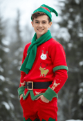 Merry Woodland Elf in the Snowy Wilderness