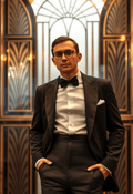 Charming Fellow Epitomizing Classic Gatsby Style
