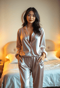 Chic Elegance in Silk: A Timeless Nightwear Style