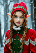 The Radiant Elfin Maiden in the Snow
