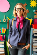 Animated Teacher with Creative Flair