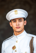 Distinguished Service: Man Officer in White Uniform