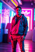 Serenity Amidst Neon Dreams